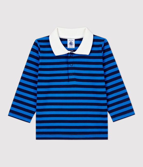 Polo in cotone bebè. blu SMOKING/ RUISSEAU